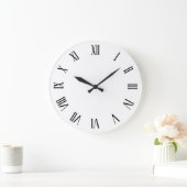 Einfache Minimalistische römische Zahlen | Wall-Uh Große Wanduhr (Zuhause)