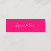 Einfache Minimalistische Rosa-Beraterin Mini Visitenkarte (Vorderseite)
