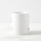 Einfache Minimalistische rosa Blume Name Est Year  Kaffeetasse (Mittel)