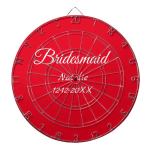 Einfache minimalistische rosa Brautjungfer füge Na Dartscheibe