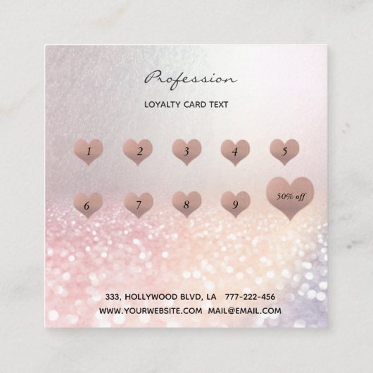 Einfache minimalistische Rose Treuekarte (Rückseite)