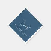 Einfache Minimalistische Royal Blue Graduation Par Serviette (Ecke)