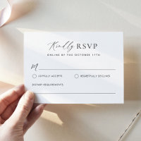 Einfache Minimalistische RSVP-Karte