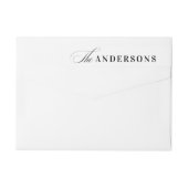 Einfache Minimalistische Rücksendeadresse (Rückseite)