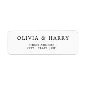 Einfache Minimalistische Rücksendeadresse (Vorne)