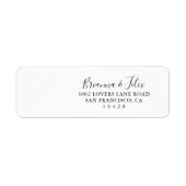 Einfache Minimalistische Rücksendeadresse (Vorne)