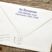 Einfache Minimalistische Rücksendeadresse im klass Permastempel