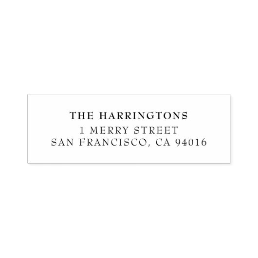 Einfache minimalistische Rücksendeadresse Permastempel (Design)