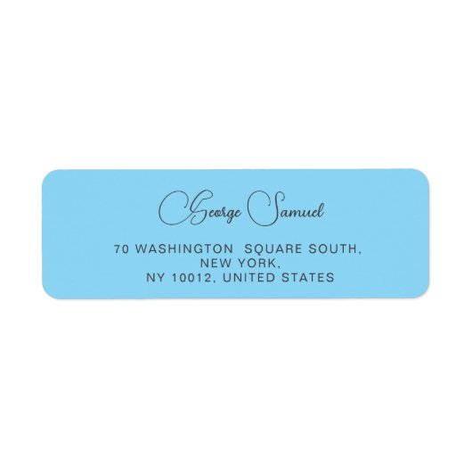 Einfache Minimalistische Rücksendeadressen-Aufkleb (Vorne)