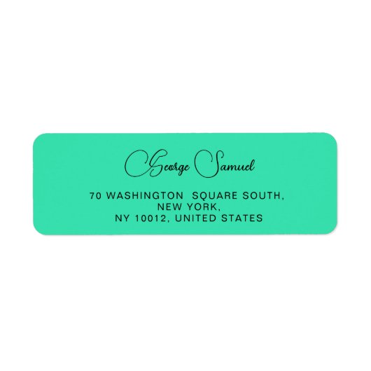 Einfache Minimalistische Rücksendeadressen-Aufkleb (Vorne)
