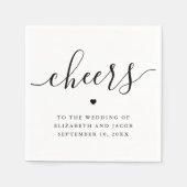 Einfache minimalistische, saubere Typografie-Skrip Serviette (Vorderseite)