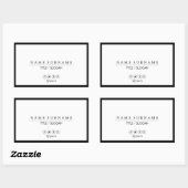 Einfache Minimalistische Sauberkeit Moderner Schwa Rechteckiger Aufkleber (Blatt)