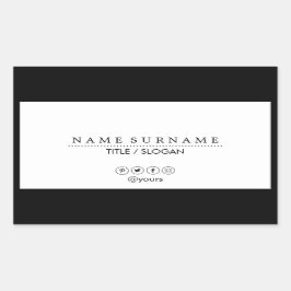 Einfache Minimalistische Sauberkeit Moderner Schwa Rechteckiger Aufkleber