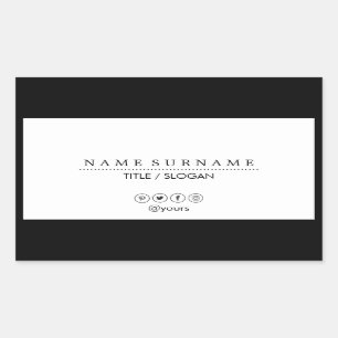 Einfache Minimalistische Sauberkeit Moderner Schwa Rechteckiger Aufkleber