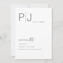 Einfache Minimalistische Save the Date Hochzeitsei Einladung