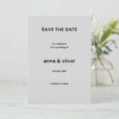 Einfache Minimalistische Save the Date Hochzeitsei Einladung (Stehend Vorderseite)