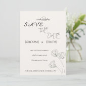 Einfache Minimalistische "Save the Date"-Karte Save The Date (Stehend Vorderseite)