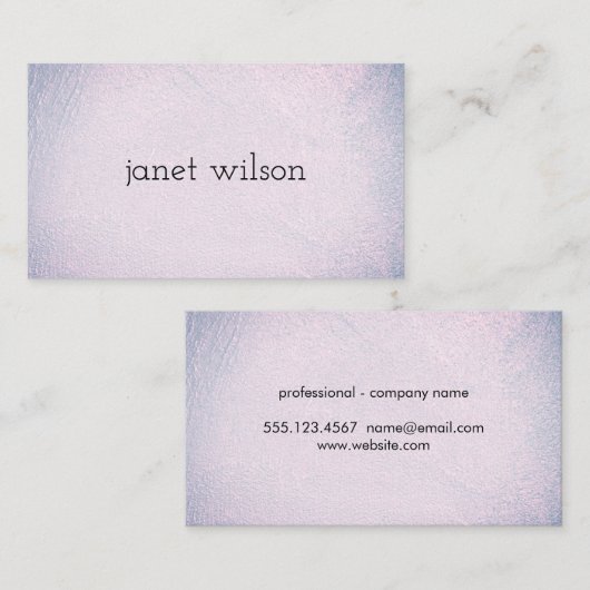 einfache minimalistische schicke Textur Visitenkarte (Vorne/Hinten)