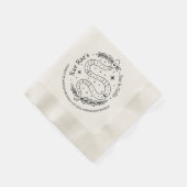 Einfache Minimalistische Schlange Logo Getränke Na Serviette (Ecke)