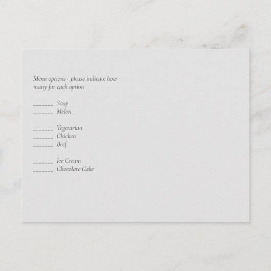 Einfache Minimalistische Schlichte UAWG Wedding Postkarte (Rückseite)