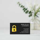 Einfache Minimalistische Schlosslocke Visitenkarte (Stehend Vorderseite)