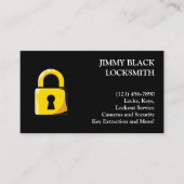 Einfache Minimalistische Schlosslocke Visitenkarte (Vorderseite)