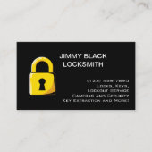 Einfache Minimalistische Schlosslocke Visitenkarte (Vorderseite)
