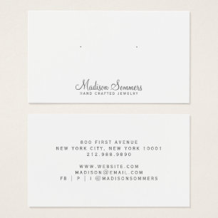 Einfache Minimalistische Schmuckkarten