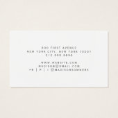 Einfache Minimalistische Schmuckkarten (Rückseite)