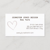 Einfache Minimalistische Schokolade aus Liebe Visitenkarte (Rückseite)