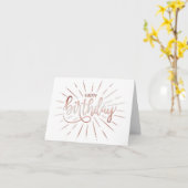 Einfache Minimalistische schöne Geburtstagsfeier R Karte (Gelbe Blume)