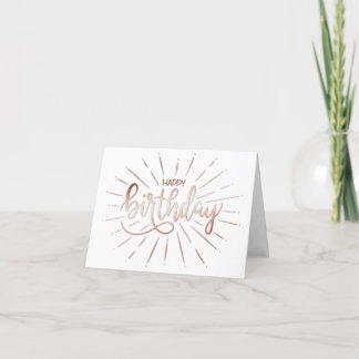 Einfache Minimalistische schöne Geburtstagsfeier R Karte
