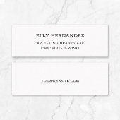 Einfache Minimalistische Schreibmaschine 11 Mini-V Mini Visitenkarte