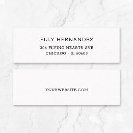 Einfache Minimalistische Schreibmaschine 11 Mini-V Mini Visitenkarte