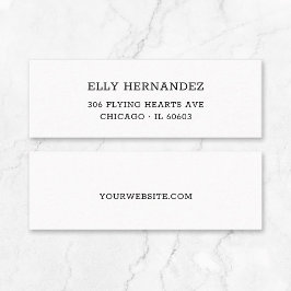 Einfache Minimalistische Schreibmaschine 11 Mini-V Mini Visitenkarte