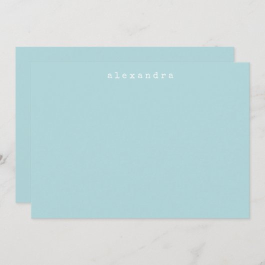 Einfache Minimalistische Schreibmaschine Name Ligh Mitteilungskarte