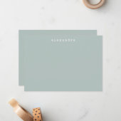 Einfache Minimalistische Schreibmaschinenbezeichnu Mitteilungskarte (Vorderseite/Rückseite Beispiel)