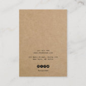 Einfache minimalistische Schreibmaschinenvorführun Visitenkarte (Rückseite)