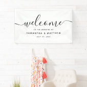 Einfache Minimalistische Schrift Willkommen bei de Banner (Insitu)