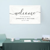 Einfache Minimalistische Schrift Willkommen bei de Banner (Messeveranstaltung)