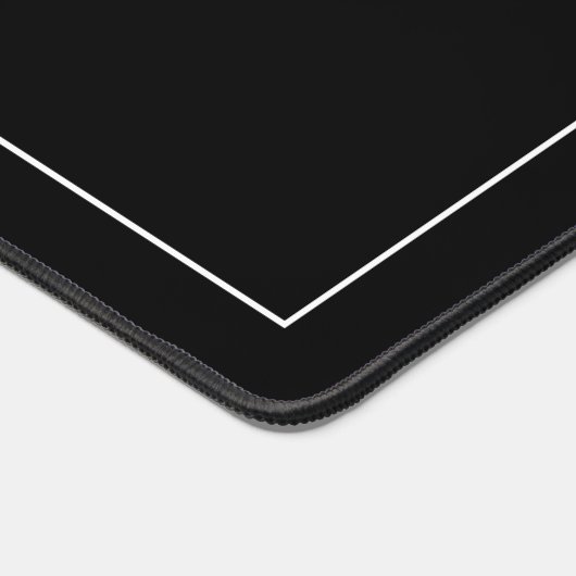 Einfache Minimalistische Schwarz-Minimal-Monogram- Schreibtischunterlage (Ecke)