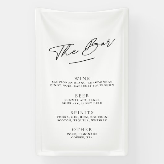 Einfache Minimalistische Schwarz-Weiß-Bar Banner (Vertikal)