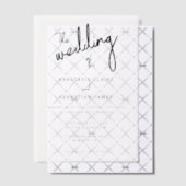 Einfache Minimalistische Schwarz-Weiß-Foto-Hochzei Pergament Einladungen (Versetzt (Einladung))