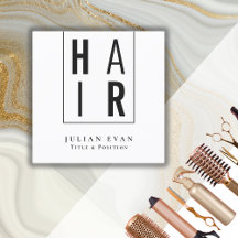 Einfache Minimalistische Schwarz-Weiß-Frisöre