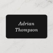 Einfache Minimalistische Schwarz/Weiß-Social Media Visitenkarte (Vorderseite)