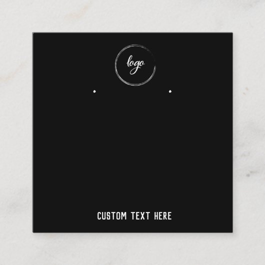 Einfache Minimalistische Schwarze Grafikkarten für Quadratische Visitenkarte (Vorderseite)