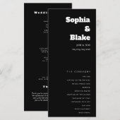 Einfache Minimalistische Schwarze Hochzeit (Vorne/Hinten)