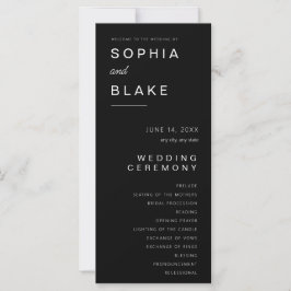 Einfache Minimalistische Schwarze Hochzeit