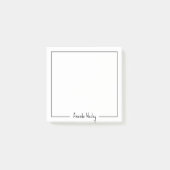 Einfache Minimalistische Schwarze Monogramm Vollst Post-it Klebezettel (Vorderseite)