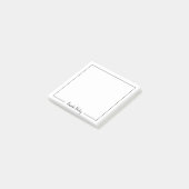 Einfache Minimalistische Schwarze Monogramm Vollst Post-it Klebezettel (angewinkelt)